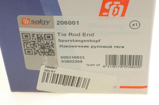 Накінечник поперечної рульової тяги 206001 Solgy