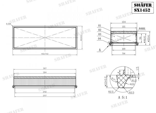 Купити SX1452 Shafer Автомобільний фільтр повітря