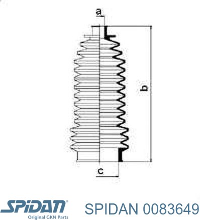 Пыльник рулевой SPIDAN 0083649