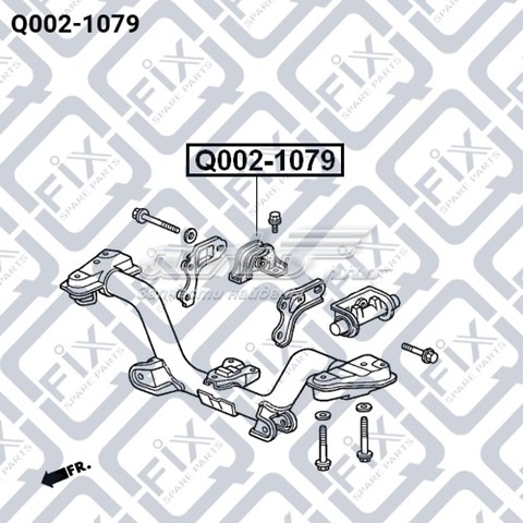 Подушка (опора) двигуна, задня Q-fix Q0021079 ціна, від 15.78 USD
