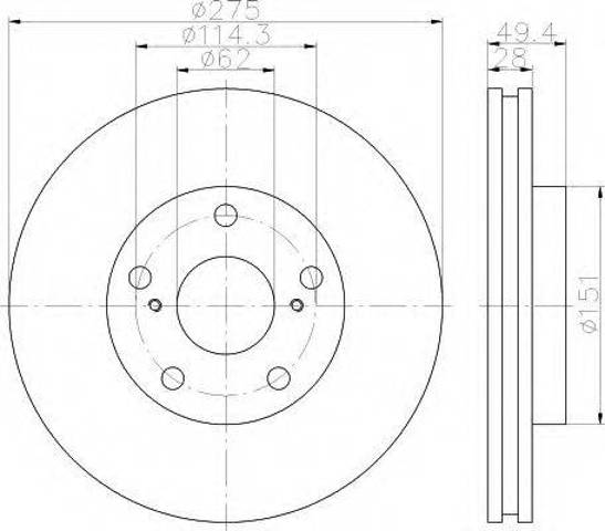 Гальмівні диски передні 986478632 Bosch