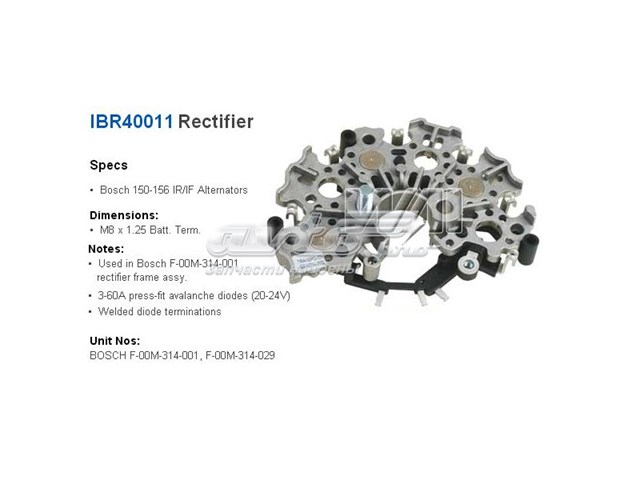 Міст доданий генератора Transpo IBR40011 ціна, від 37.57 USD