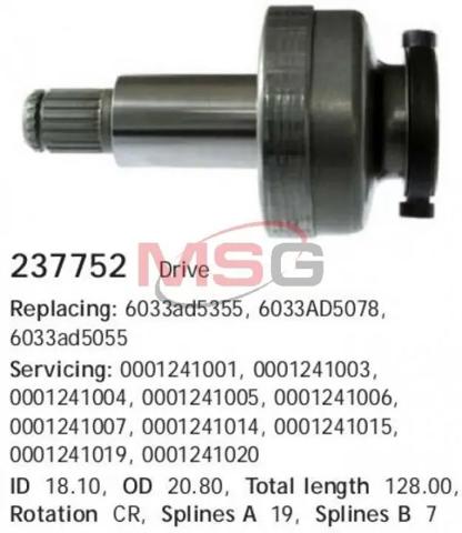 Купити 237752 Cargo Бендикс стартера