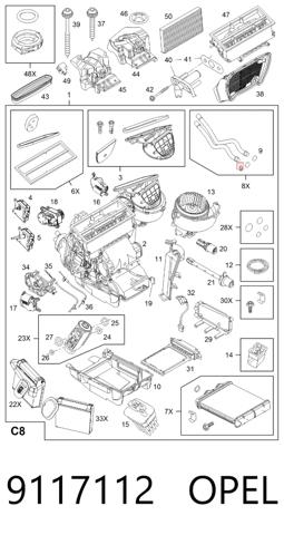 Кільце ущільнювача трубки радіатора пічки 6845676 General Motors
