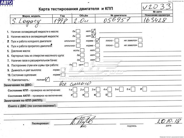 Двигун у зборі Subaru EJ20