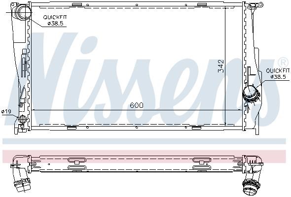 NIS60785A Nissens Радіатор охолодження двигуна