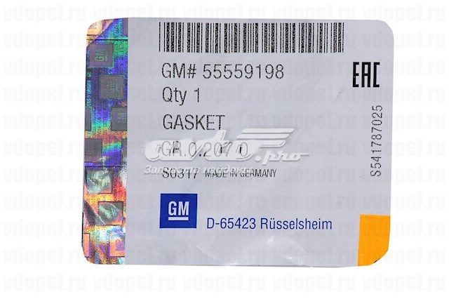 55559198 General Motors Прокладка кронштейна маслянного фільтра