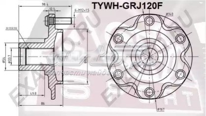 Маточина колеса передня Asva TYWHGRJ120F ціна, від 29.16 USD