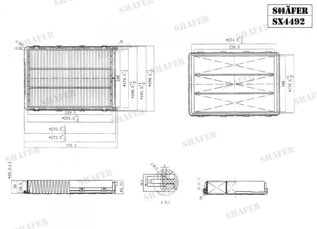 Фільтр повітряний SX4492 Shafer