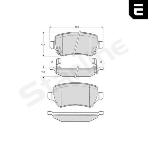 Задні дискові колодки Starline SBDS320