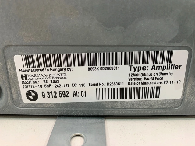 9312592 BMW Підсилювач звуку аудіосистеми