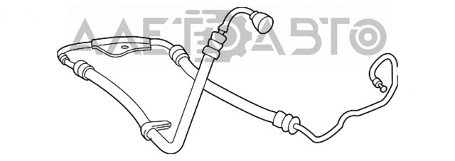 Шланг ГПК, високого тиску гідропідсилювача керма (рейки) на Mercedes E (W211)