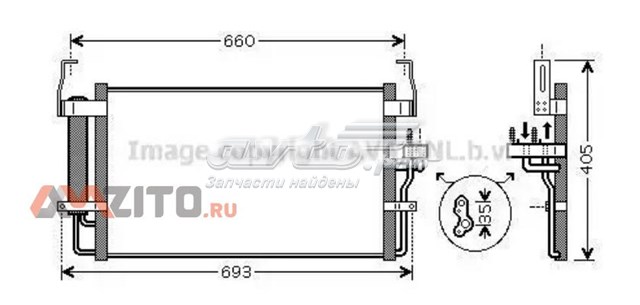 Радіатор кондиціонера HY5092D AVA