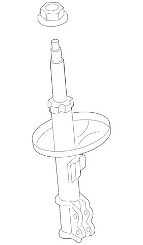 Амортизатор передній, правий 485108Z152 Toyota