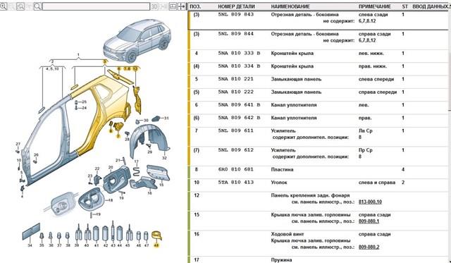 Крило заднє ліве 5NL809843 Market (OEM)