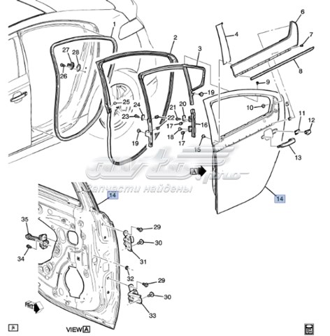 Двері задні, праві 22769182 General Motors