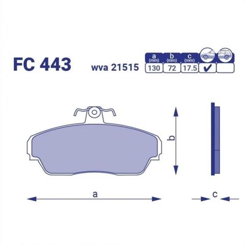 Тормозні колодки Frico FC443