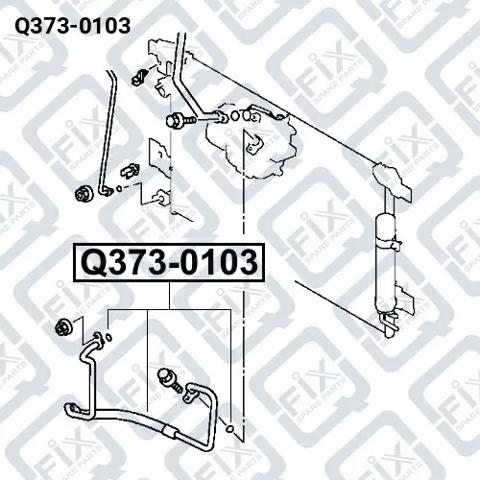 Купити Q3730103 Q-fix Шланг кондиціонера, від компресора до радіатора