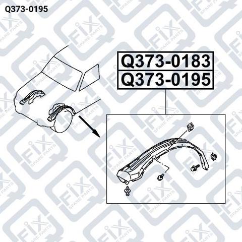 Підкрилок переднього крила, правий на Mitsubishi Pajero II Canvas Top V2W, V4W