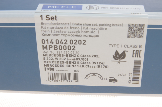 Колодки ручника / стоянкового гальма Meyle 140420202 ціна, від 11.47 USD