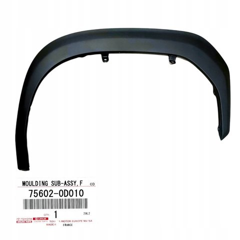 Купити 756020D010 Toyota Молдинг арки крила переднього, лівий