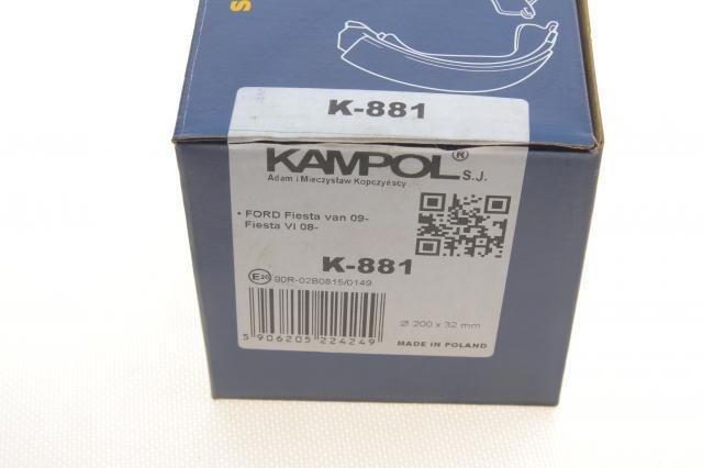 K881 Kampol Колодки гальмівні задні, барабанні