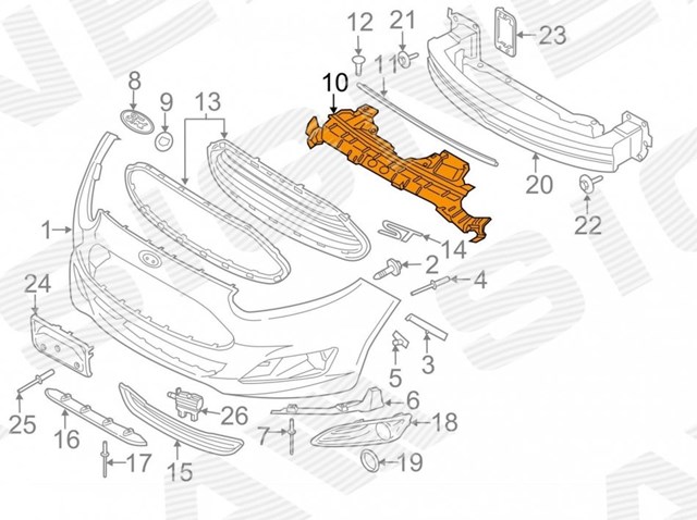 Заглушка бампера буксирувального гака, задня PFD30007CA Signeda