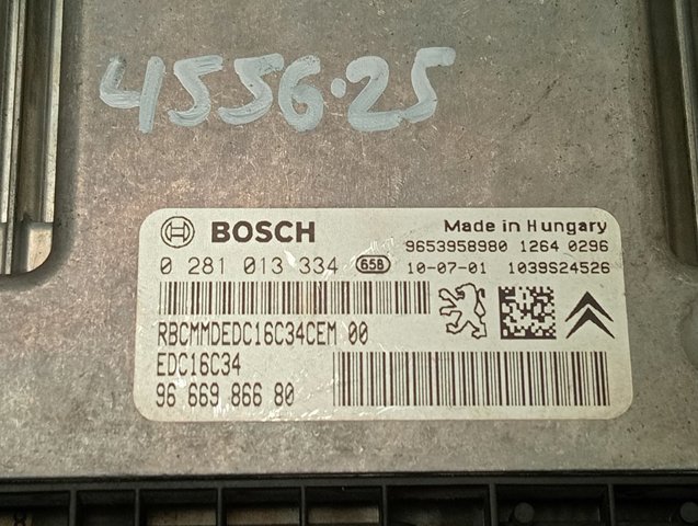 Блок двигуна Peugeot/Citroen 0281013334