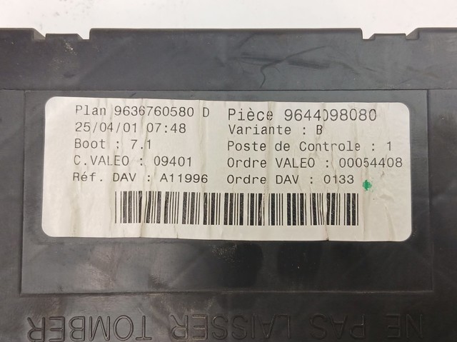  Peugeot/Citroen 9644098080