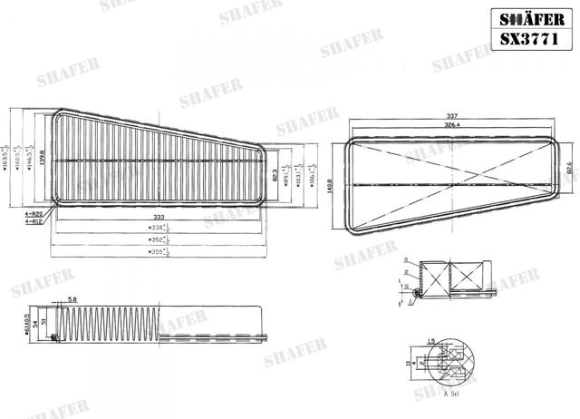 Купити SX3771 Shafer Автомобільний фільтр повітря
