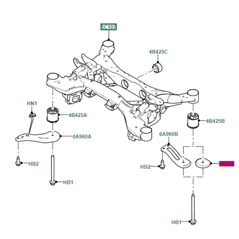 LR090450 Land Rover Підвіска задня