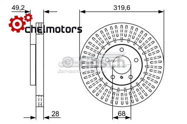 Купити 0986479V60 Bosch Ротор гальмівний