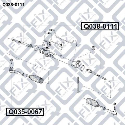 Тяга рульова поперечна Q-fix Q0380111 ціна, від 9.34 USD