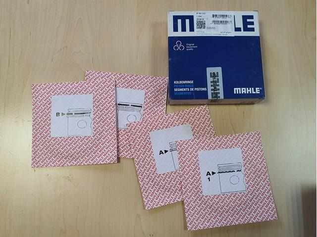 Комплект поршневих кілець на 1 циліндр, STD. Mahle Original 011RS001090N0