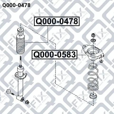 Чохол амортизатора заднього Q-fix Q0000478 ціна, від 5.19 USD
