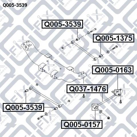 Купити Q0053539 Q-fix Сайлентблок заднього поперечного важеля