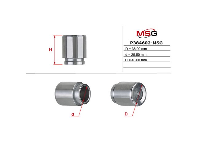P384602MSG MSG Поршень гальмівного супорта заднього