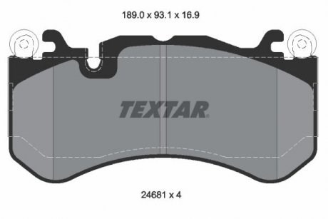 Колодки гальмівні передні, дискові 2468101 Textar