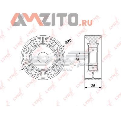 Ролик натягувача приводного ременя PB5253 Lynxauto