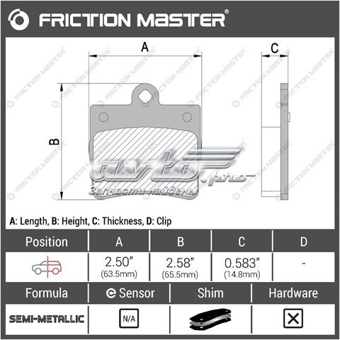 Купити MKD739 Friction Master Задні колодки