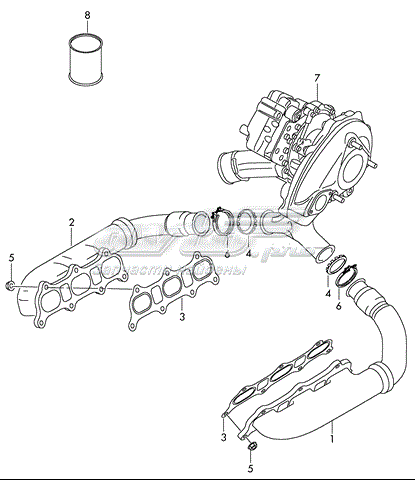  Зєднувальний хомут випускного колектора Audi A5 