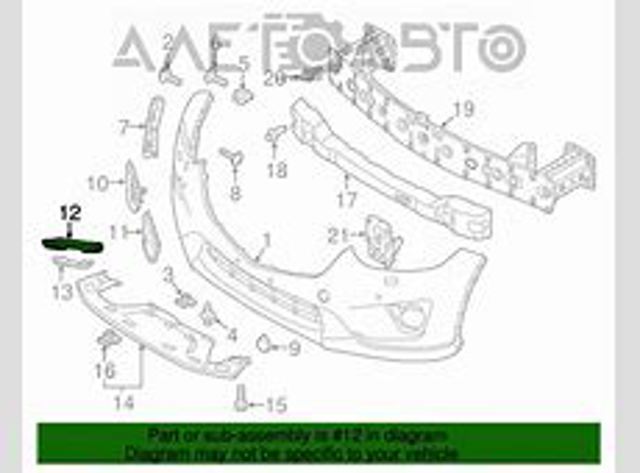 Заглушка протитуманки передньої правої Mazda KA0J50C12 ціна, від 9.14 USD