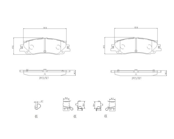  Задні гальмівні колодки Toyota Land Cruiser 
