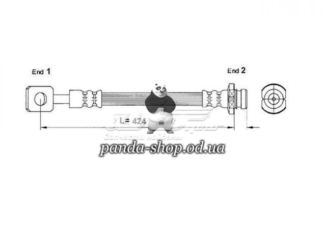 Шланг гальмівний передній K&K FT0602 ціна, від 6.99 USD