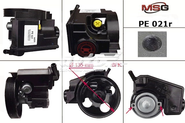 Насос гідропідсилювача керма MSG Rebuilding PE021R