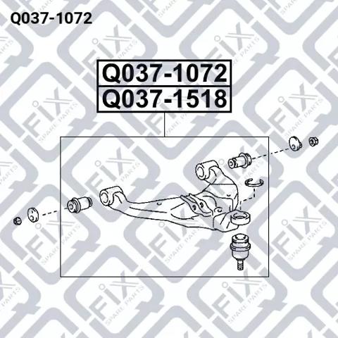 Важіль передньої підвіски нижній, лівий Q0371072 Q-fix