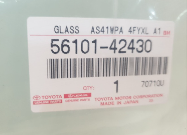 Автоскло Toyota 5610142430 ціна, від 714.35 USD