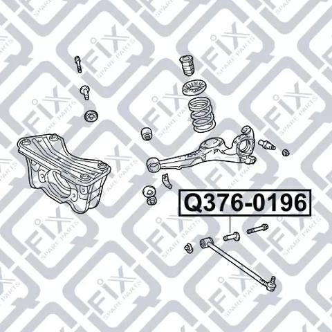 Болт кріплення заднього нижнього важеля, внутрішній Q-fix Q3760196 ціна, від 3.82 USD