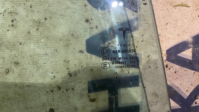 600633500D Tesla Скло задніх дверей, лівих