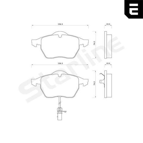 Передні тормозні колодки SBDS088 Starline